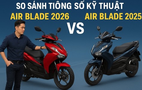 So sánh thông số kỹ thuật giữa Air Blade 2026...