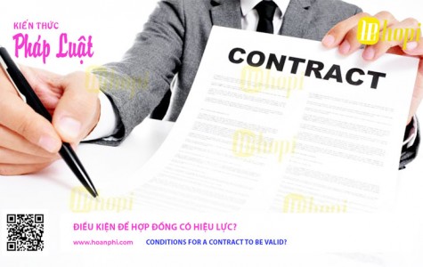 Điều kiện để hợp đồng có hiệu lực?