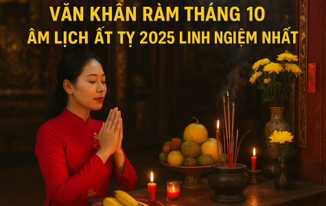 Văn khấn rằm tháng 10 âm lịch Ất Tỵ 2025 linh nghiệm nhất