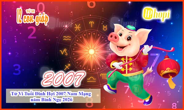 Tử vi tuổi Đinh Hợi 2007 nam mạng năm Bính Ngọ 2026