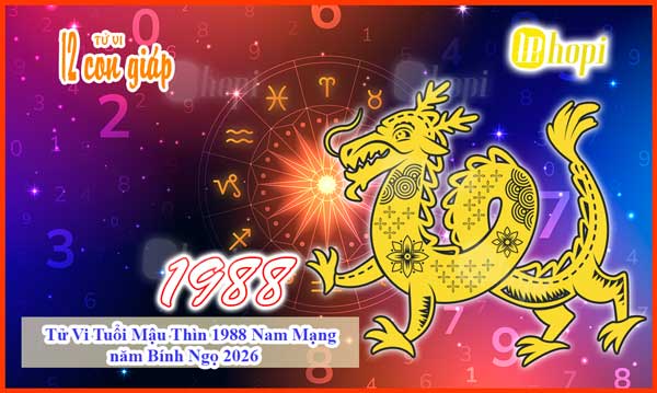 Horoscope for Male born in 1988 (Mậu Thìn) in 2026 (Bính Ngọ)